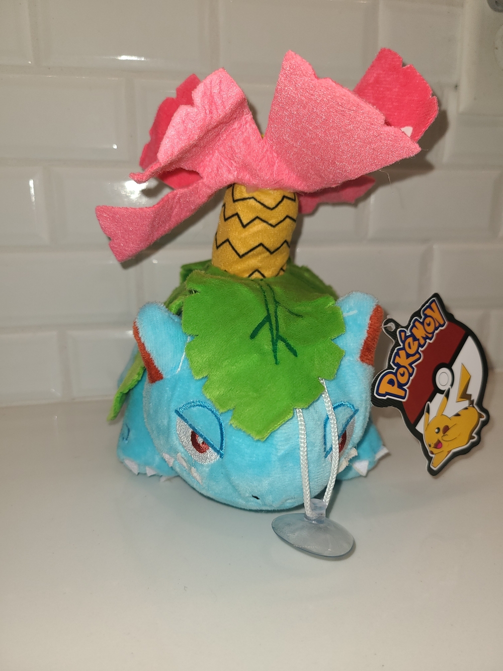 Venusaur Plush Toy - Pink Flower, Blue Body